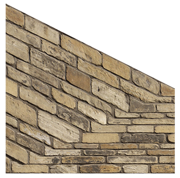 Brick texture on arbitrary quad, showing linear interpolation seam