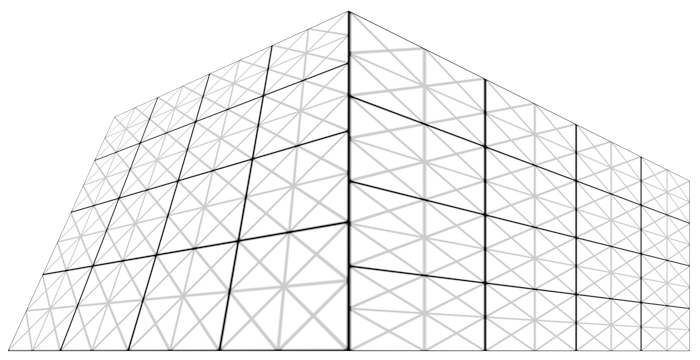 Two projectively-interpolated grids